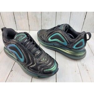 Nike Air Max 720 Women's Shoes Black-Metallic Silver Size 8